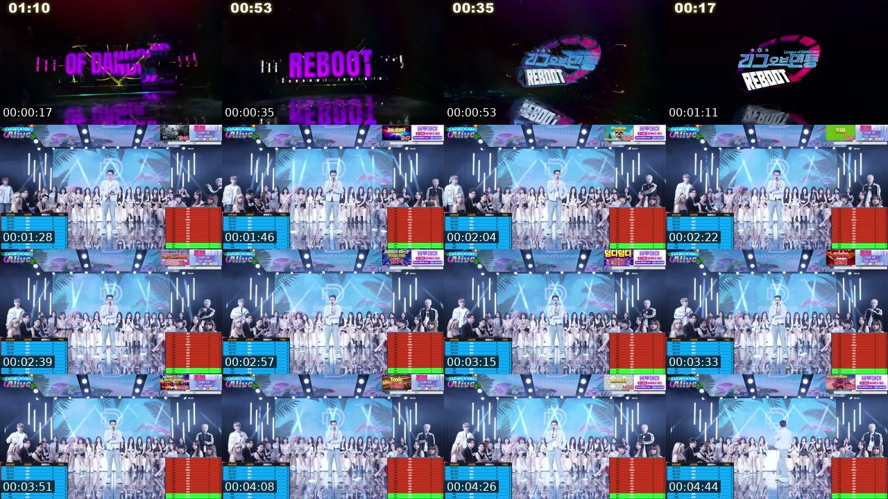 Contact-sheet preview of 댄동단장태우's SOOP Live recording