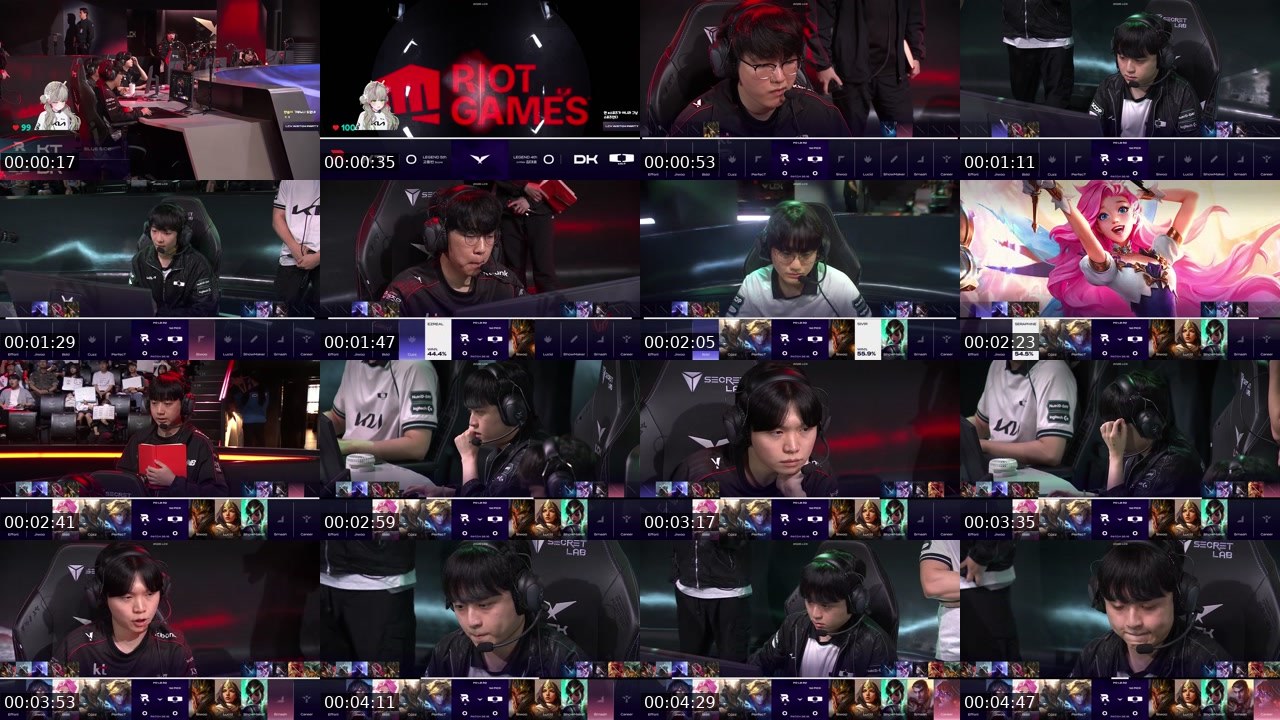 Contact-sheet preview of 감자가비's SOOP Live recording