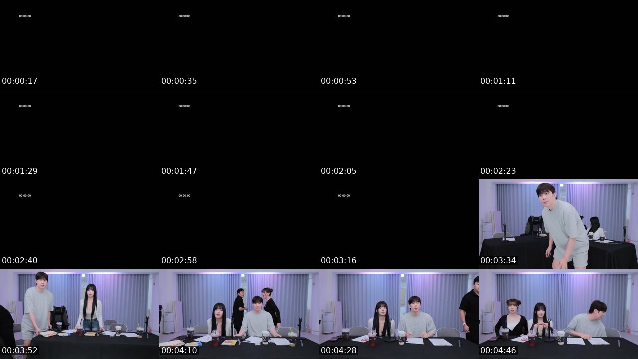 Contact-sheet preview of 박진우[JINU]'s SOOP Live recording