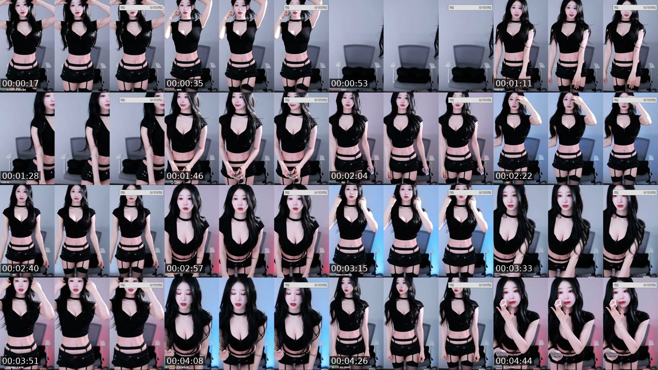 Contact-sheet preview of 백하♥'s SOOP Live recording