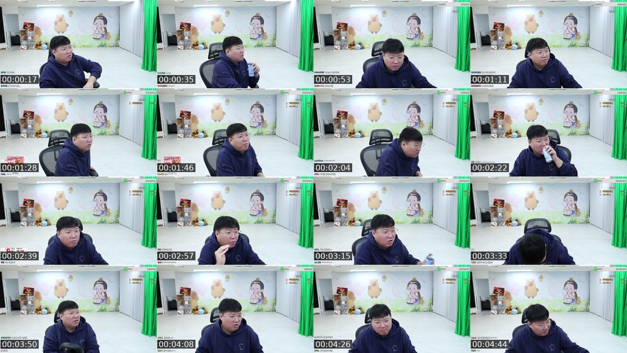 Contact-sheet preview of Alo.조경훈's SOOP Live recording