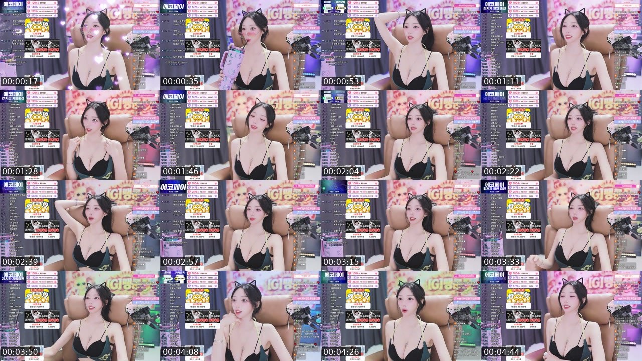 Contact-sheet preview of [G]지삐♥'s SOOP Live recording