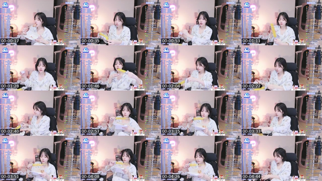 Contact-sheet preview of 주하랑's SOOP Live recording