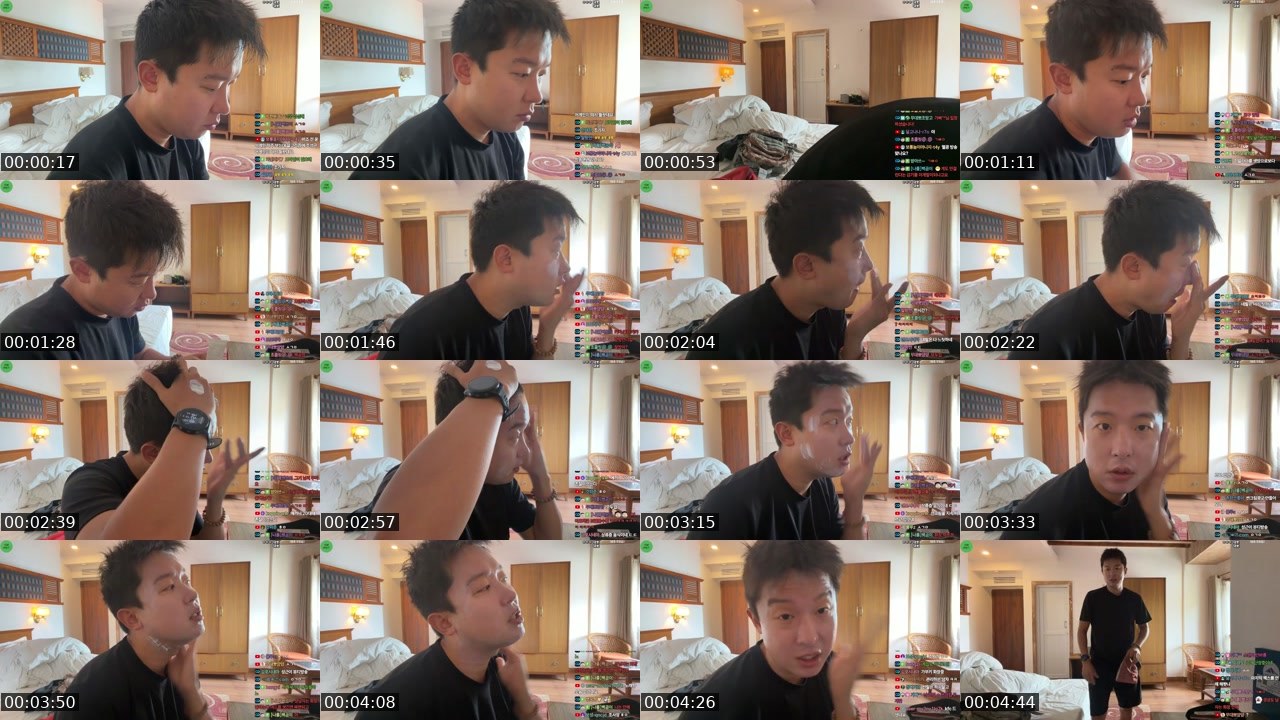 Contact-sheet preview of [애견]조성근's SOOP Live recording