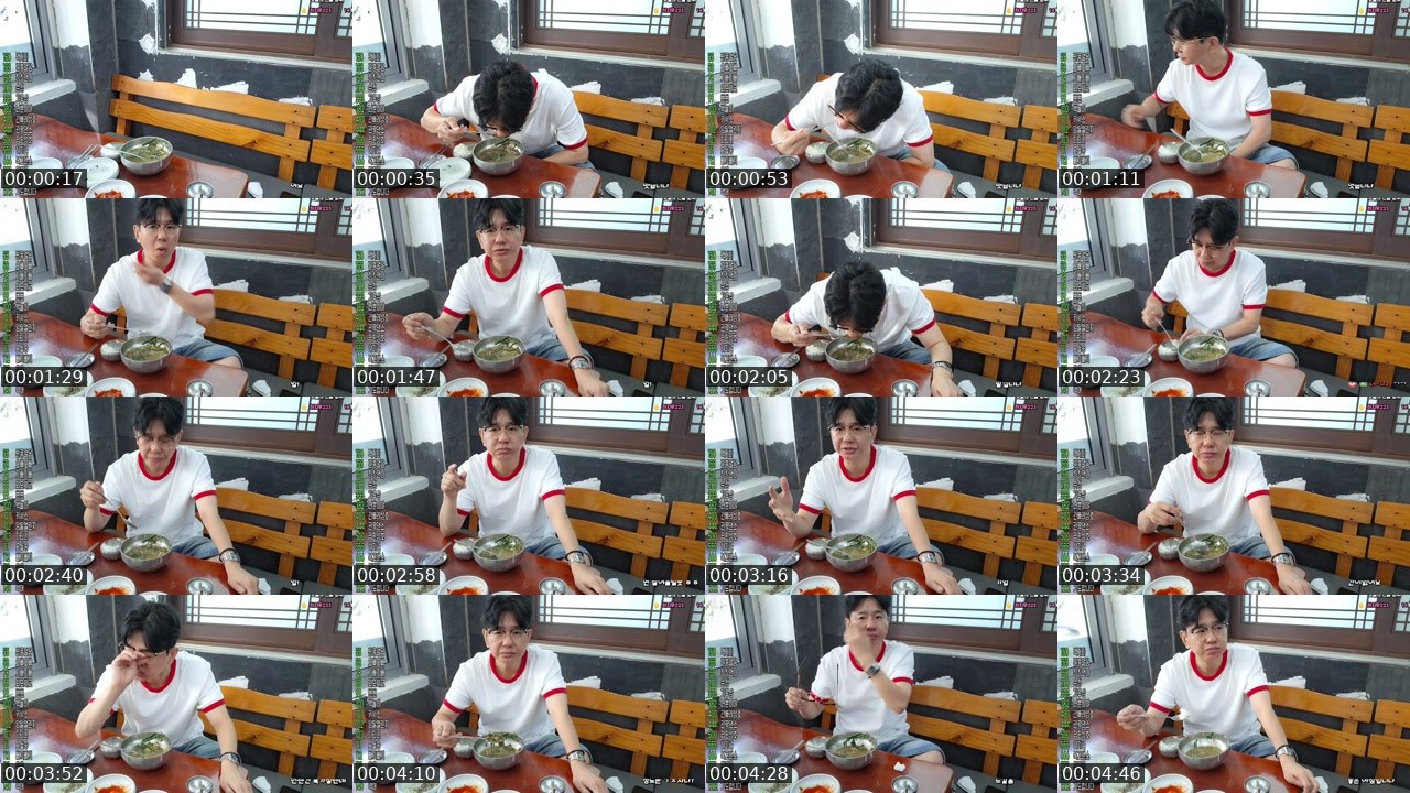 Contact-sheet preview of 개그맨박성호's SOOP Live recording