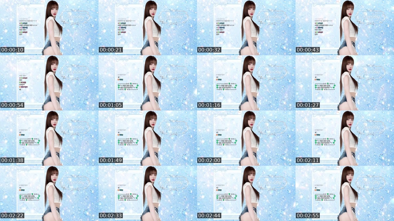 Contact-sheet preview of 촉촉아영♡'s SOOP Live recording