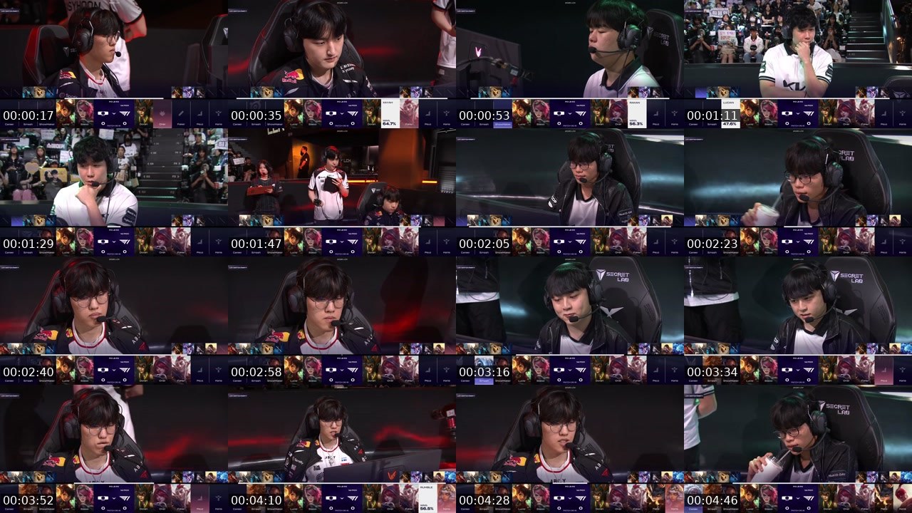 Contact-sheet preview of BJ흔한's SOOP Live recording