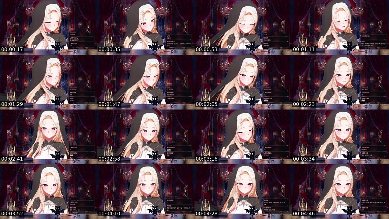 Contact-sheet preview of 최애리's SOOP Live recording