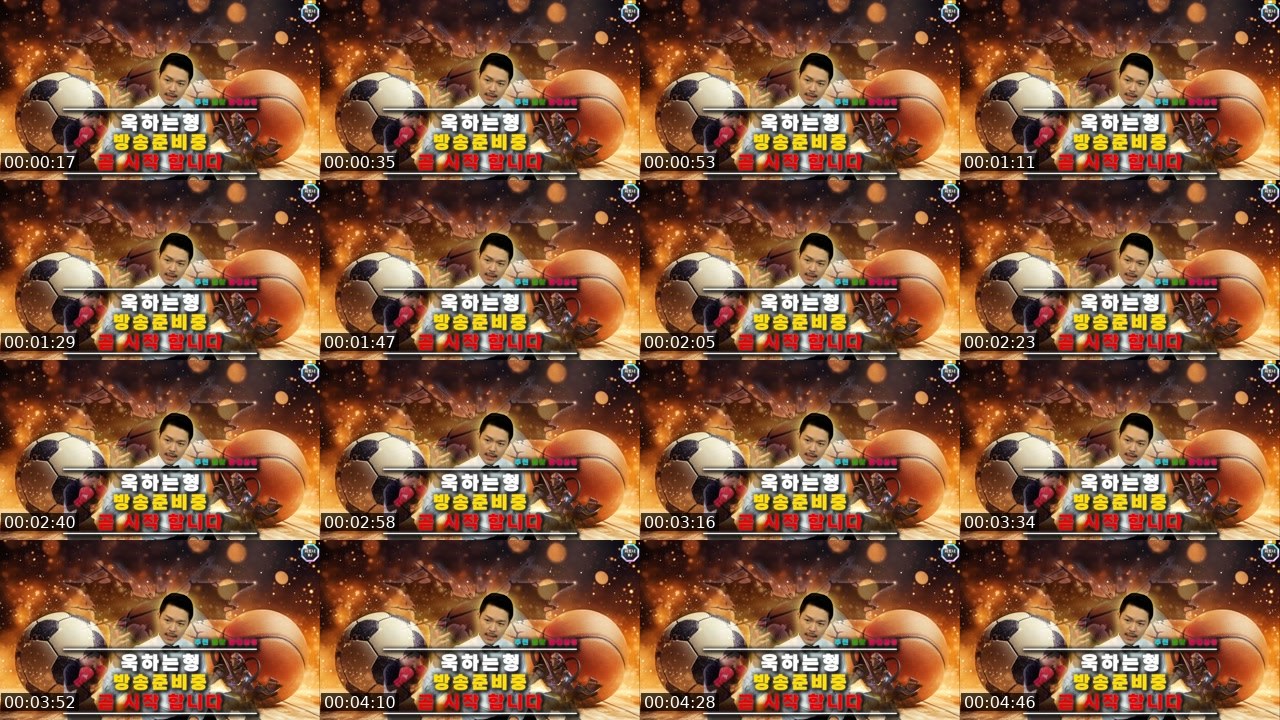 Contact-sheet preview of 욱하는형's SOOP Live recording
