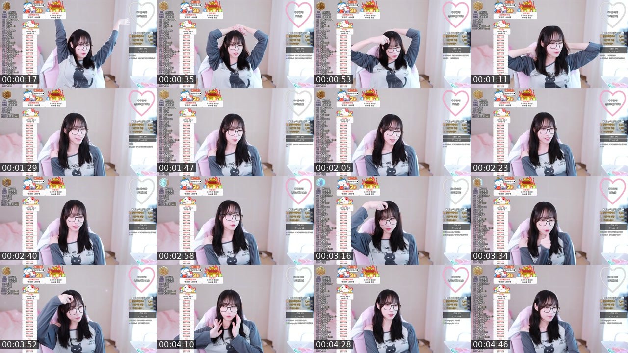 Contact-sheet preview of 다라츄's SOOP Live recording