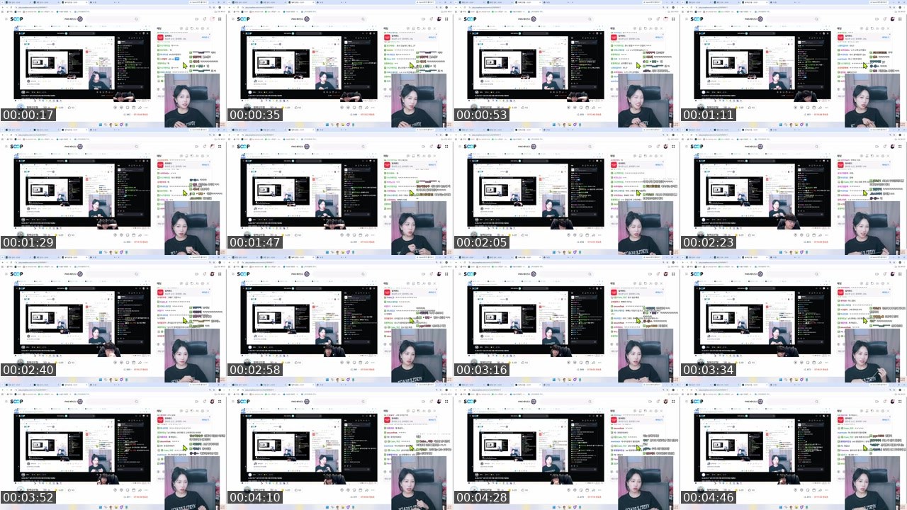 Contact-sheet preview of 2라니's SOOP Live recording
