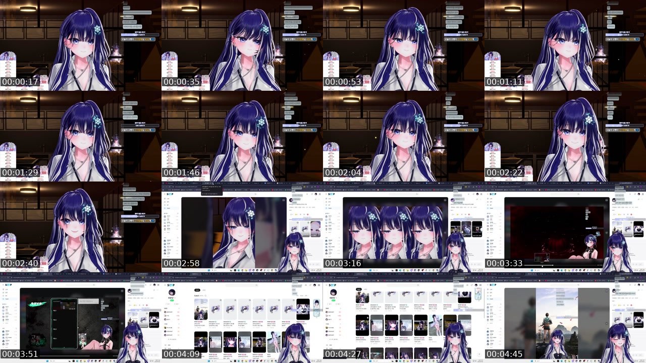 Contact-sheet preview of 몽들레♪'s SOOP Live recording