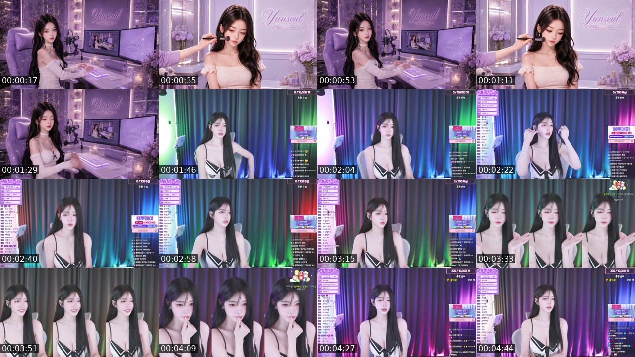 Contact-sheet preview of 서윤슬@'s SOOP Live recording
