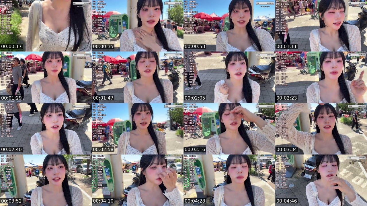 Contact-sheet preview of 쪼리보's SOOP Live recording