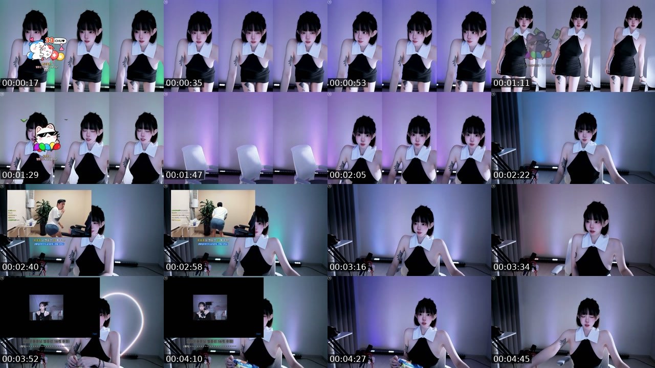Contact-sheet preview of 왕복순's SOOP Live recording