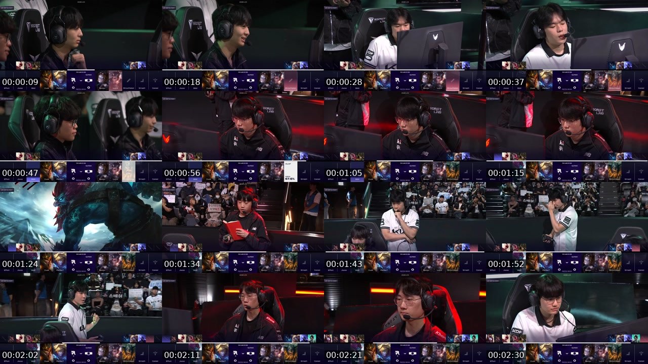 Contact-sheet preview of BJ흔한's SOOP Live recording