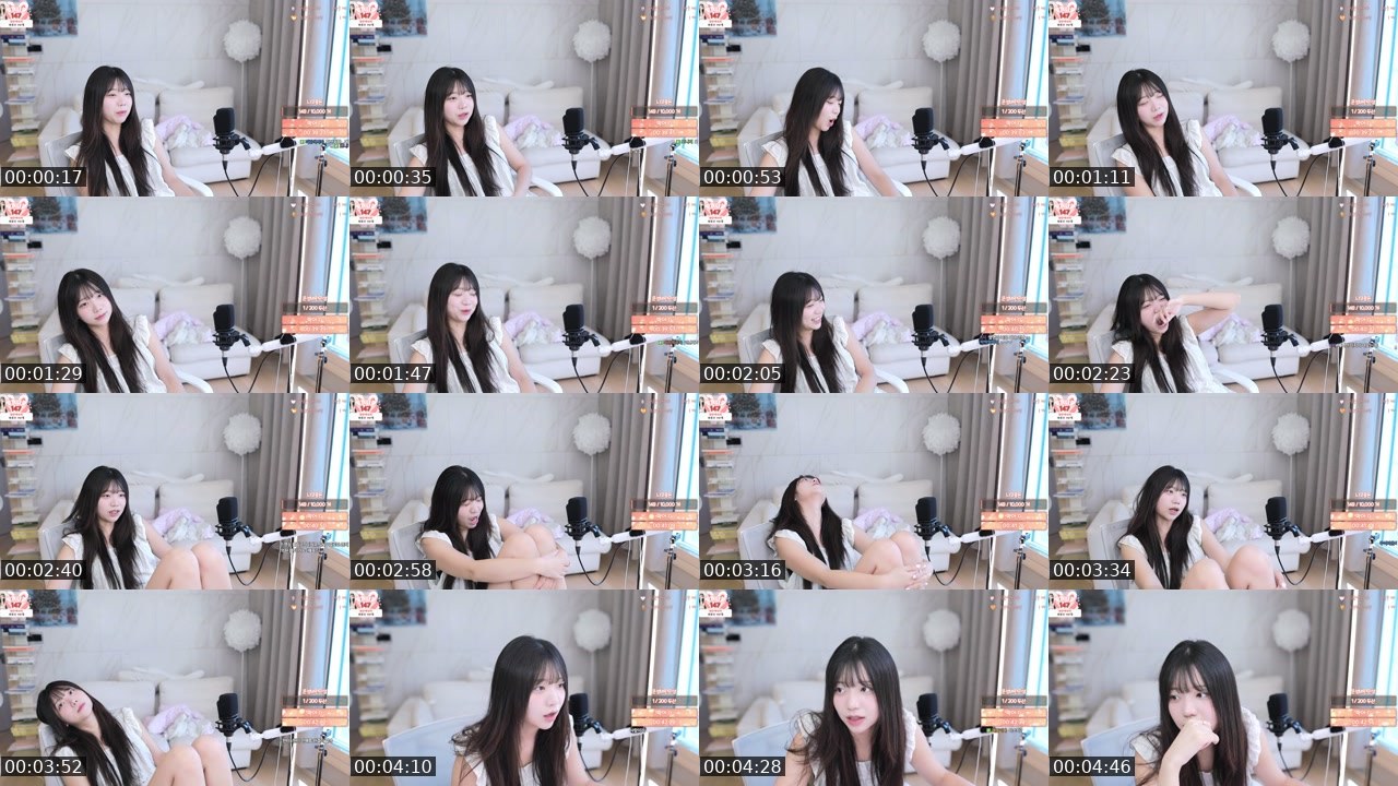 Contact-sheet preview of 니코♡'s SOOP Live recording