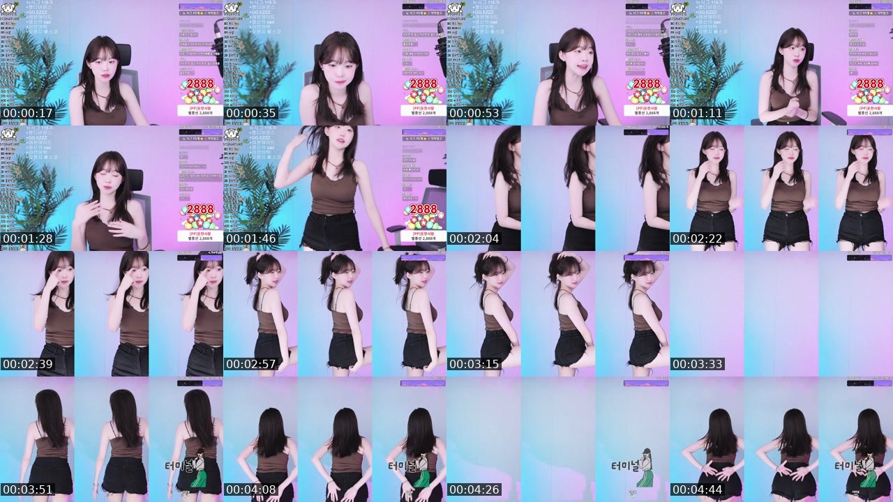 Contact-sheet preview of ▶박삐삐's SOOP Live recording