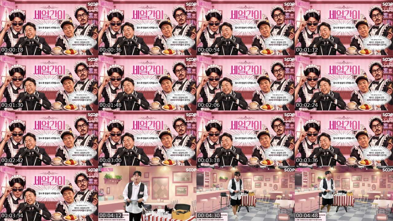 Contact-sheet preview of 개그맨임재백's SOOP Live recording