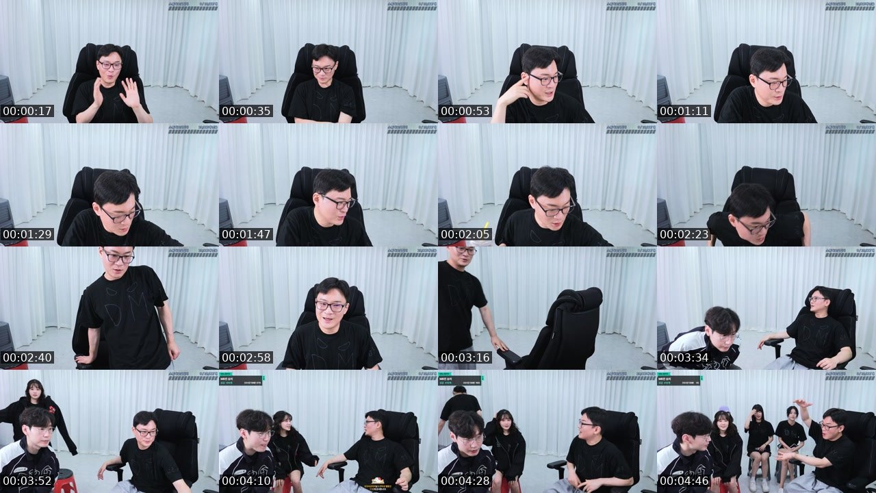 Contact-sheet preview of 전태규's SOOP Live recording