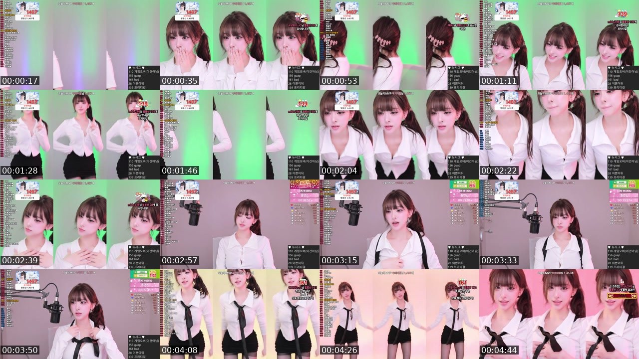 Contact-sheet preview of 혜모찌♥'s SOOP Live recording