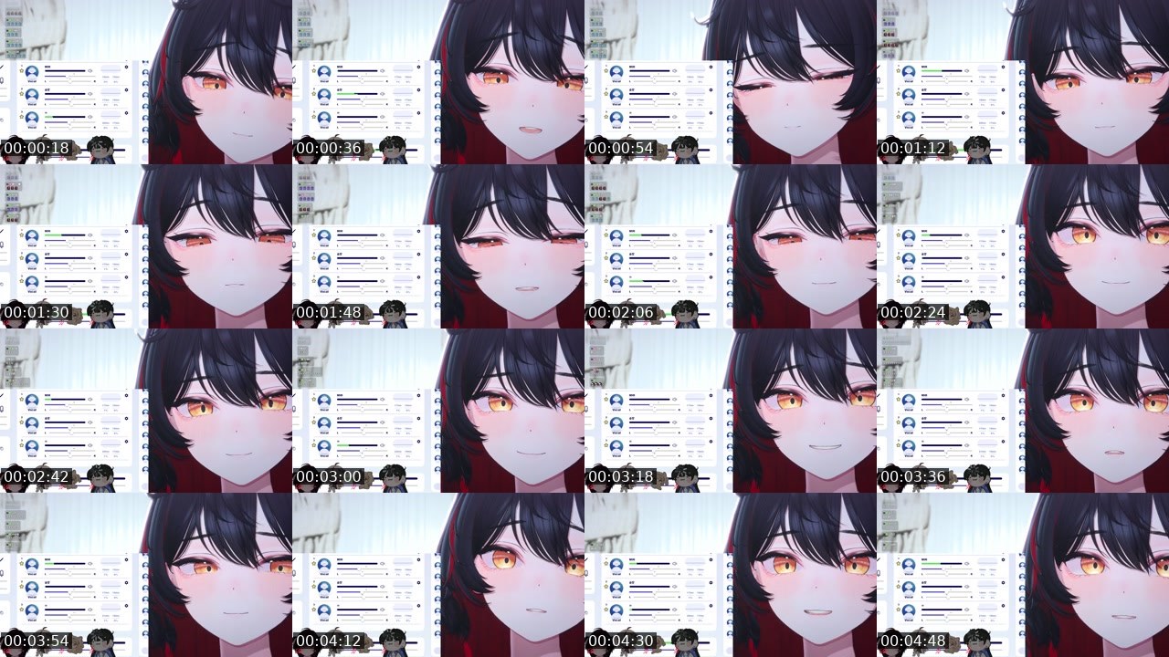 Contact-sheet preview of im미오's SOOP Live recording