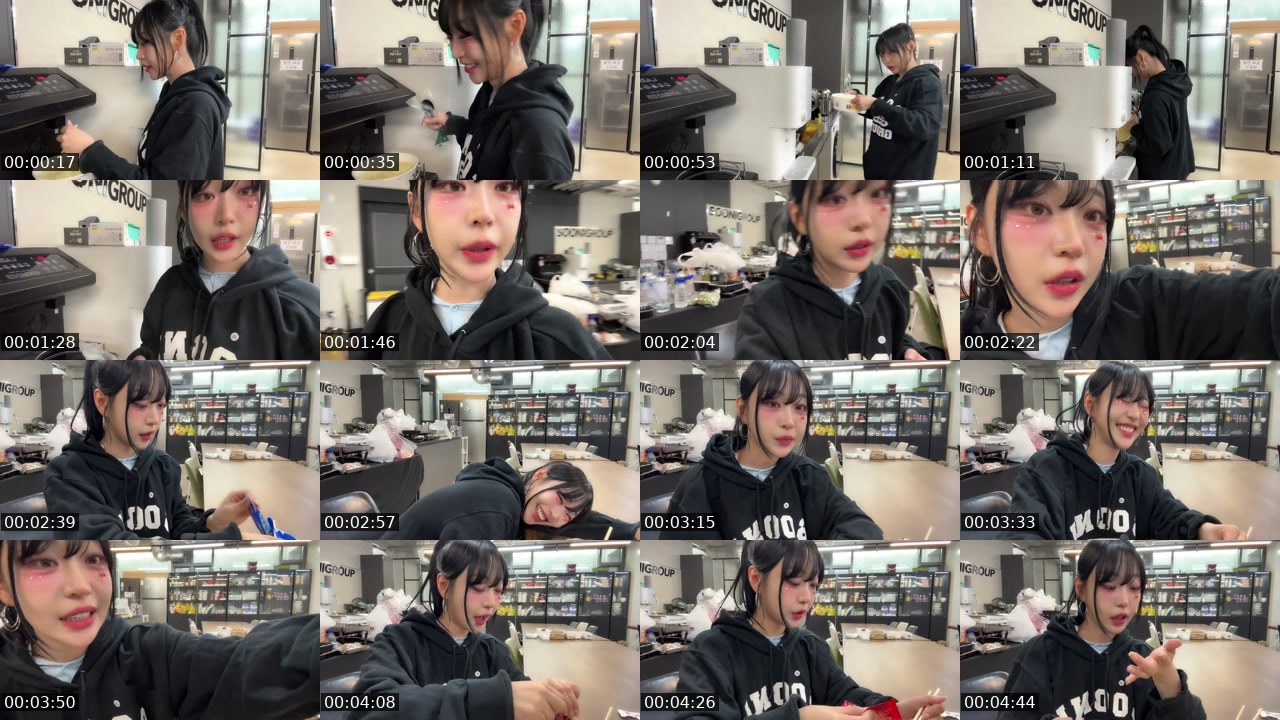 Contact-sheet preview of 뮤링♥'s SOOP Live recording