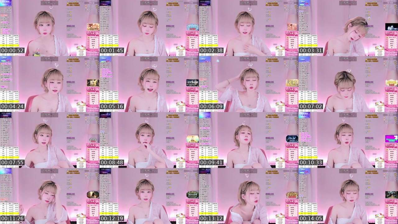 Contact-sheet preview of E-:이은♥'s SOOP Live recording