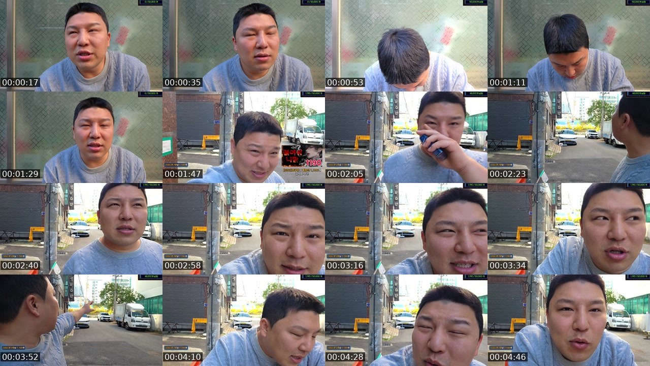 Contact-sheet preview of 설영욱z's SOOP Live recording