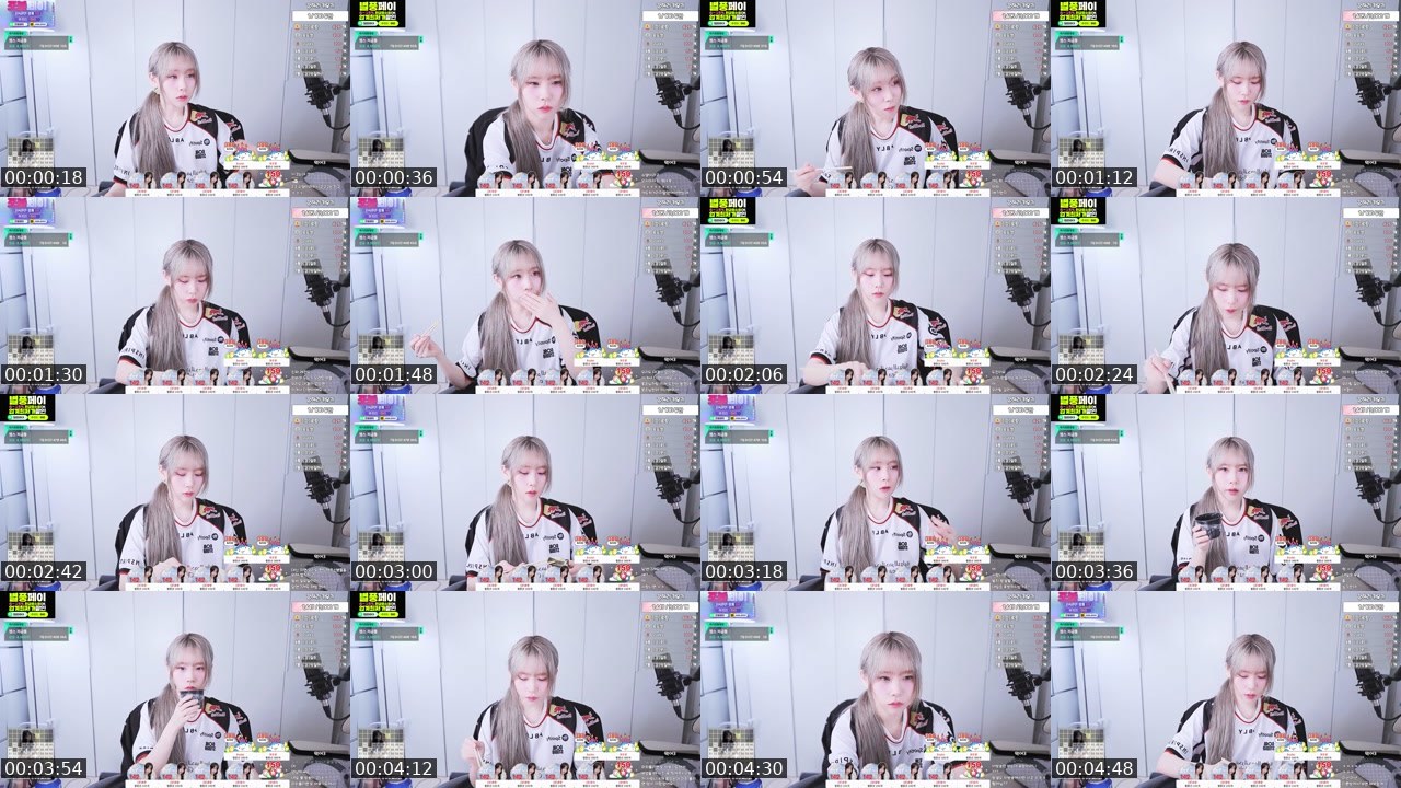 Contact-sheet preview of 걍하리_'s SOOP Live recording