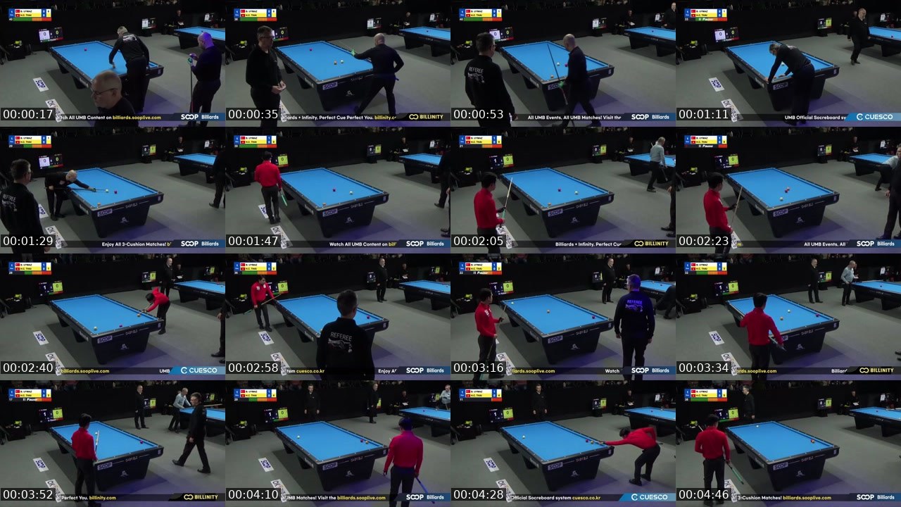 Contact-sheet preview of billiards2's SOOP Live recording