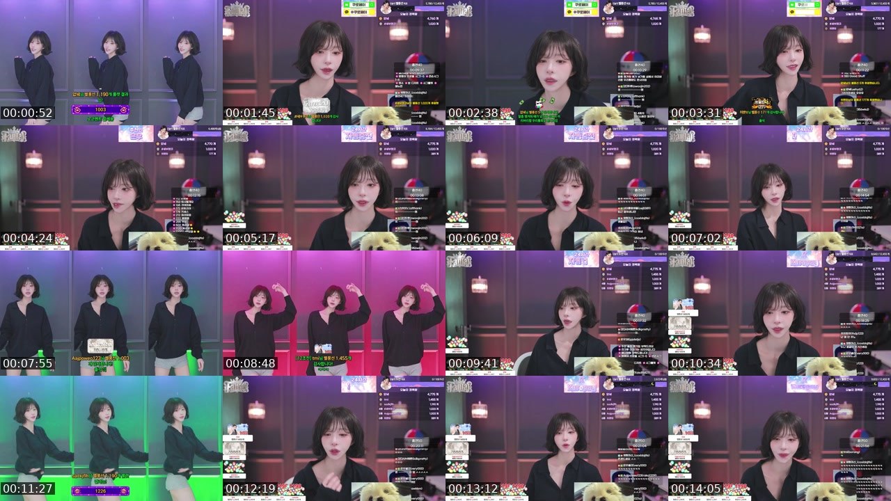 Contact-sheet preview of 은우♥'s SOOP Live recording