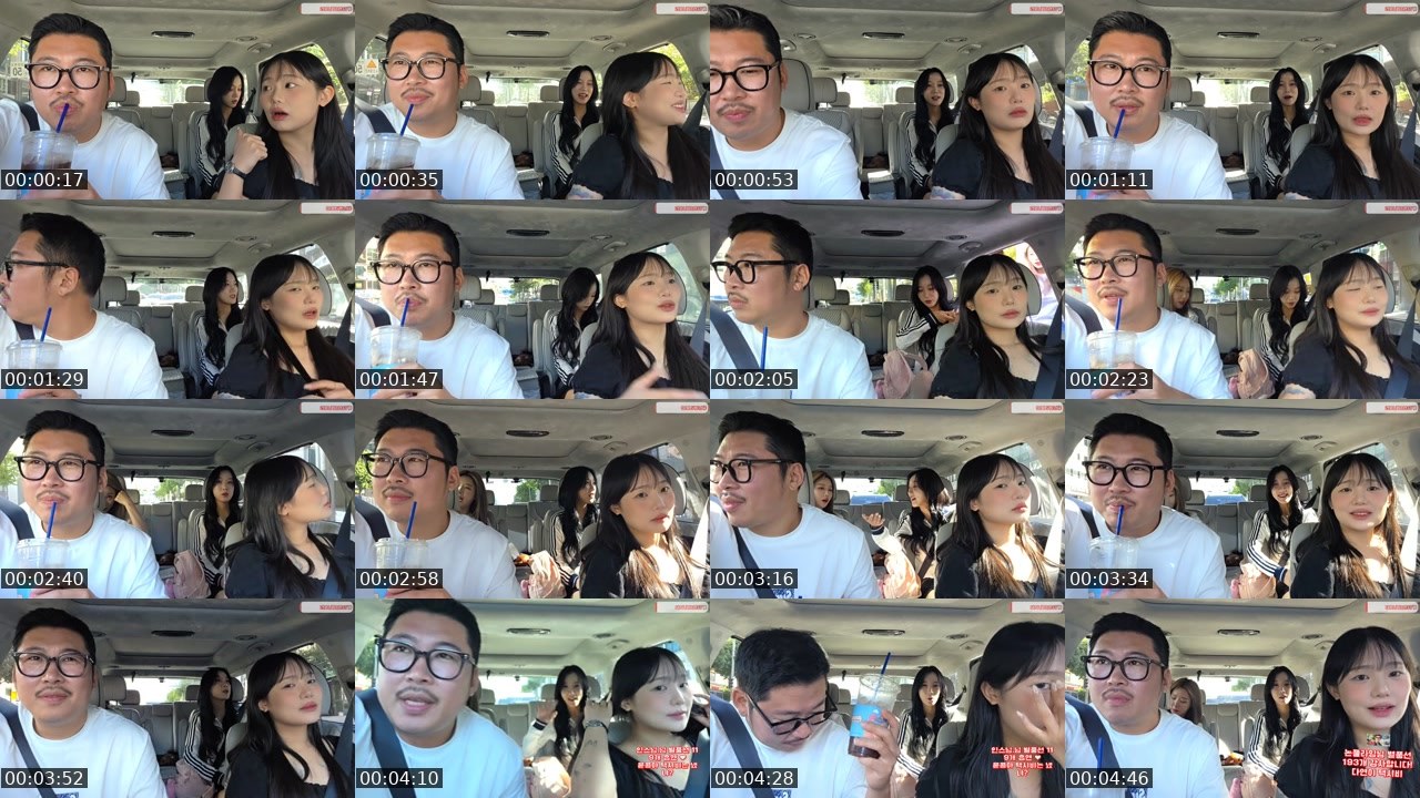 Contact-sheet preview of 류부남's SOOP Live recording