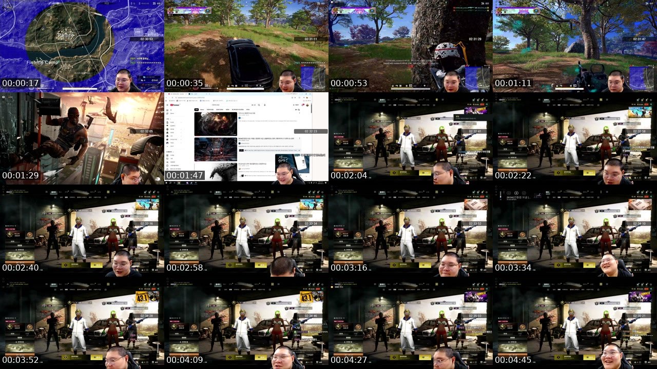 Contact-sheet preview of 김동욱's SOOP Live recording