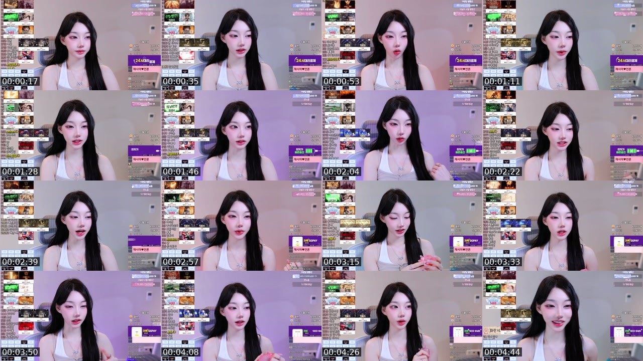 Contact-sheet preview of 화린쨩's SOOP Live recording
