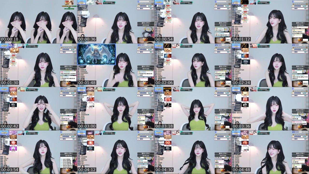 Contact-sheet preview of 백설's SOOP Live recording