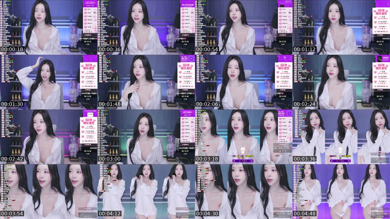 Contact-sheet preview of 채경♡'s SOOP Live recording