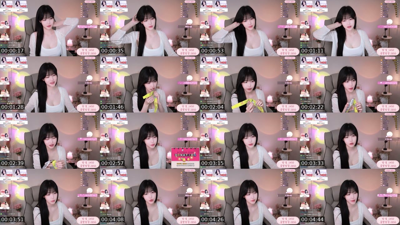Contact-sheet preview of 짱다.'s SOOP Live recording