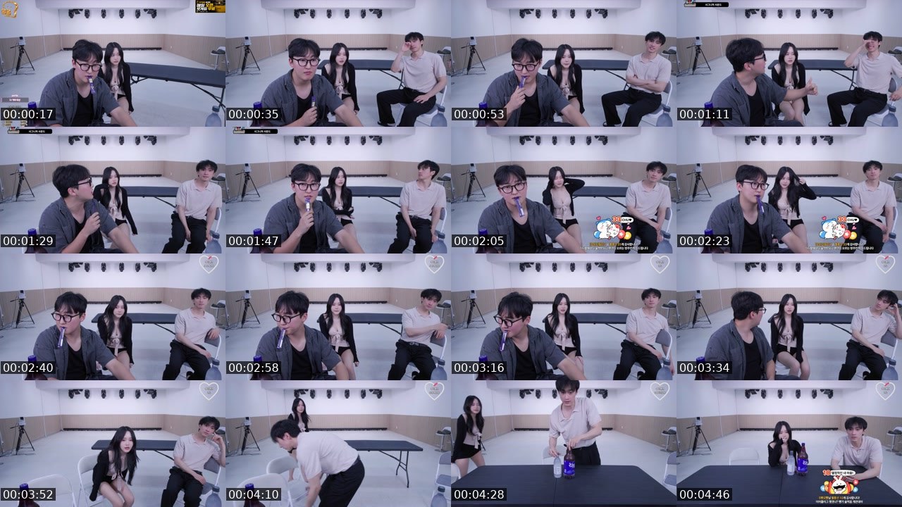 Contact-sheet preview of 박쭈이's SOOP Live recording