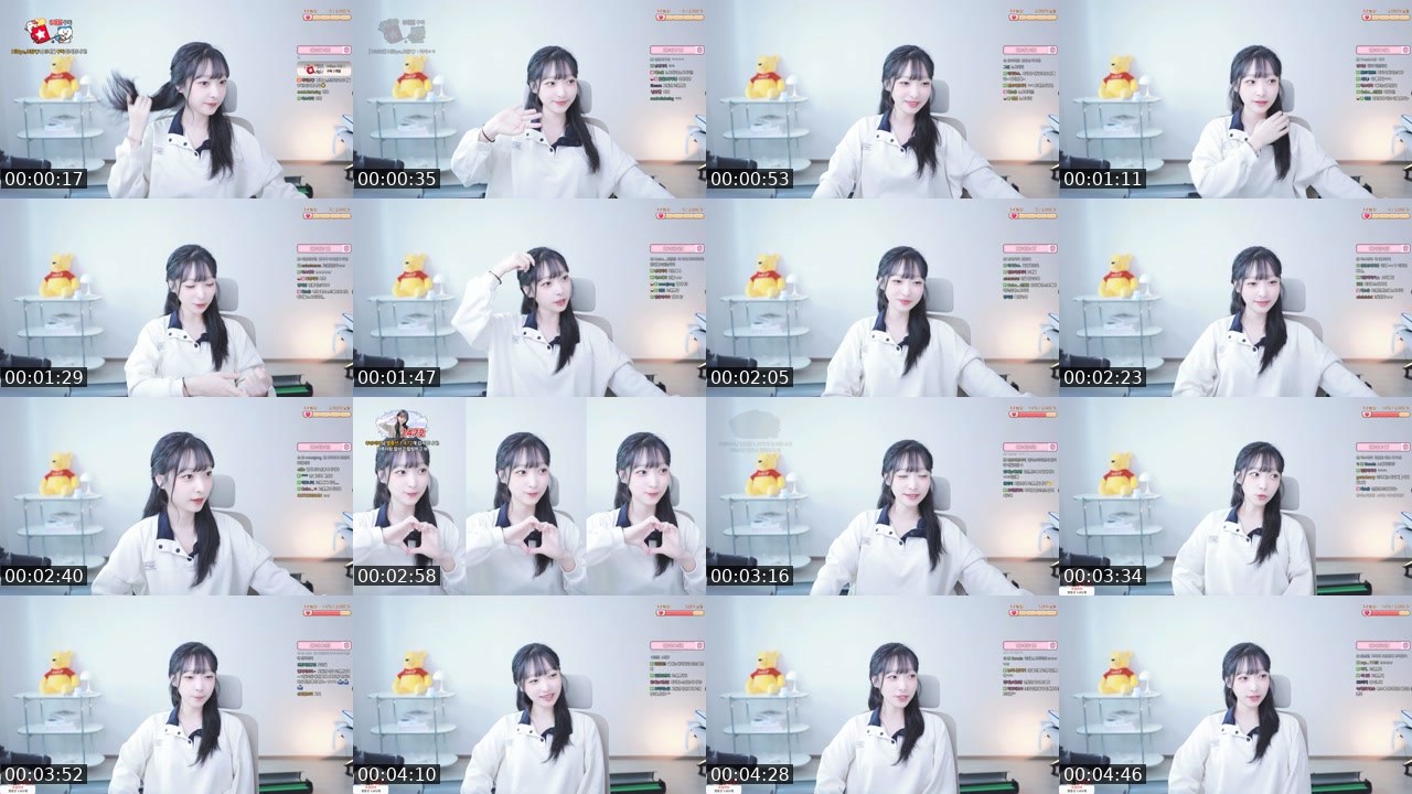 Contact-sheet preview of 치리♡'s SOOP Live recording
