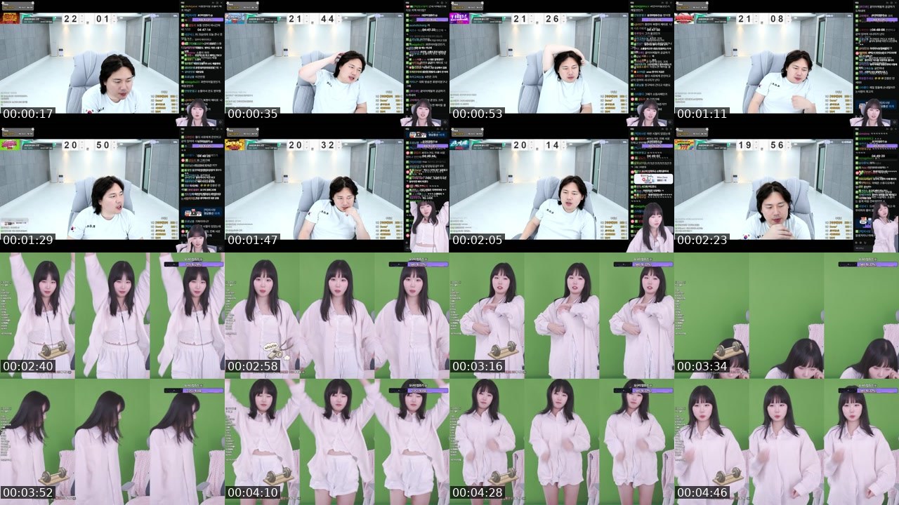 Contact-sheet preview of 요구리@'s SOOP Live recording
