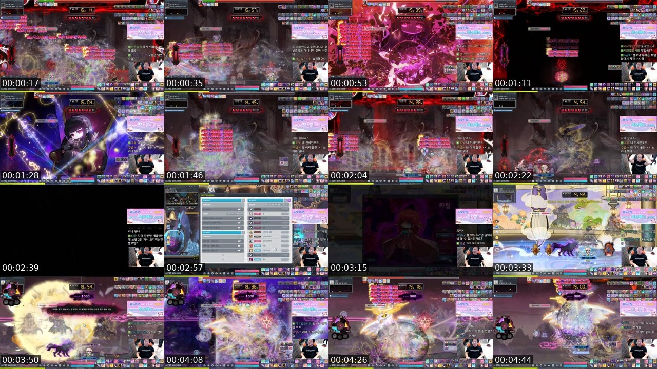 Contact-sheet preview of #일어나's SOOP Live recording