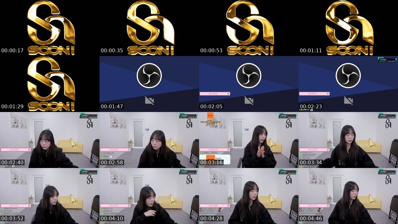Contact-sheet preview of 배그나's SOOP Live recording