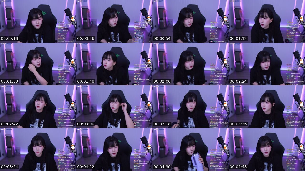 Contact-sheet preview of 쿠빈's SOOP Live recording
