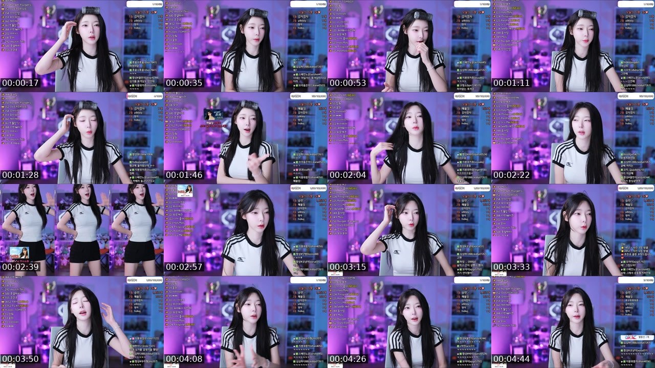 Contact-sheet preview of 지붕위소희's SOOP Live recording