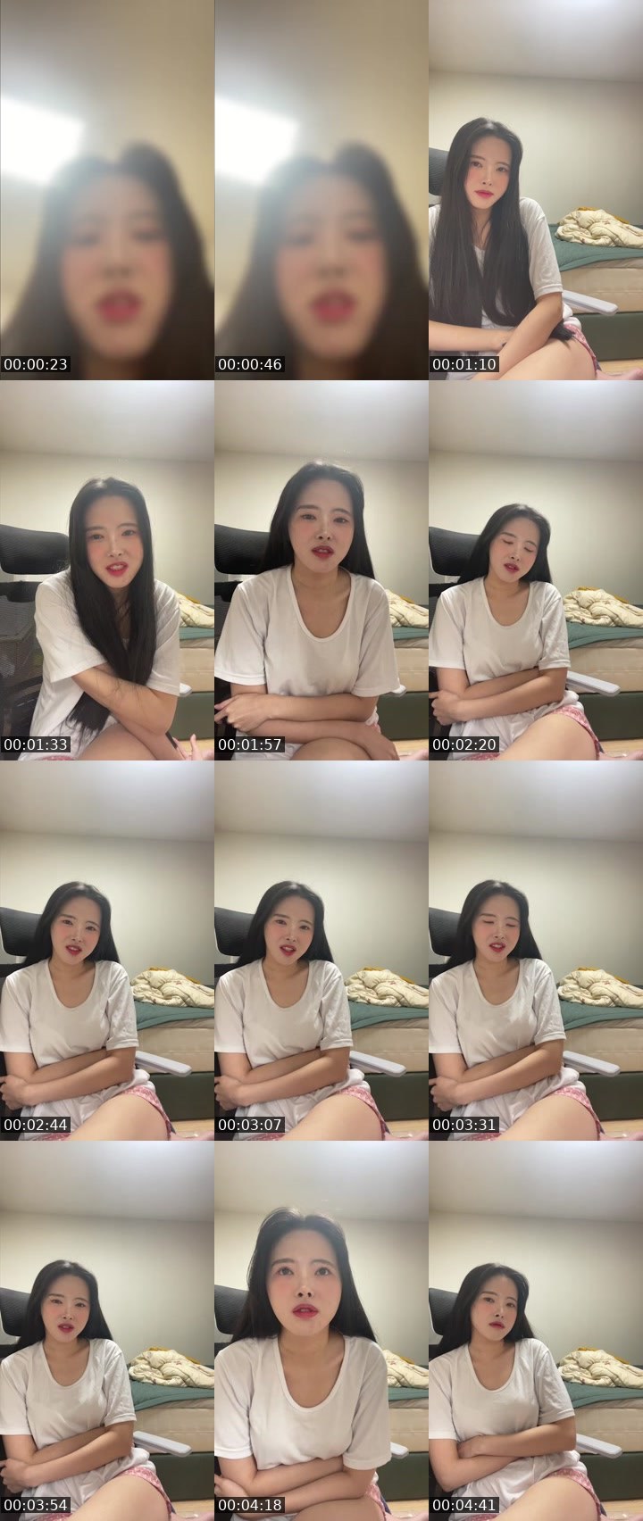 Contact-sheet preview of 치즈22222's SOOP Live recording