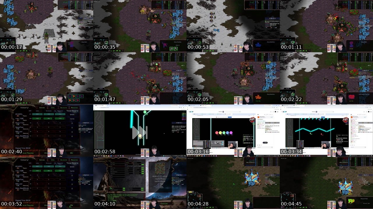 Contact-sheet preview of 짭제다's SOOP Live recording