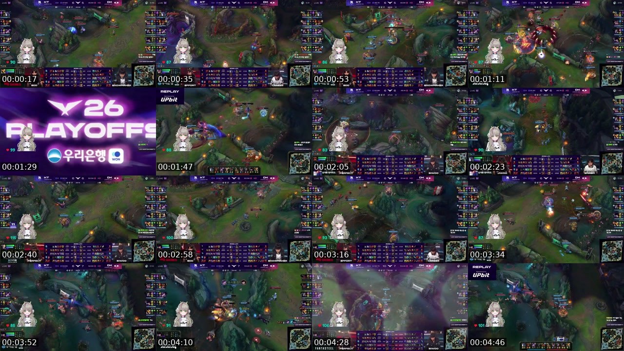 Contact-sheet preview of 감자가비's SOOP Live recording
