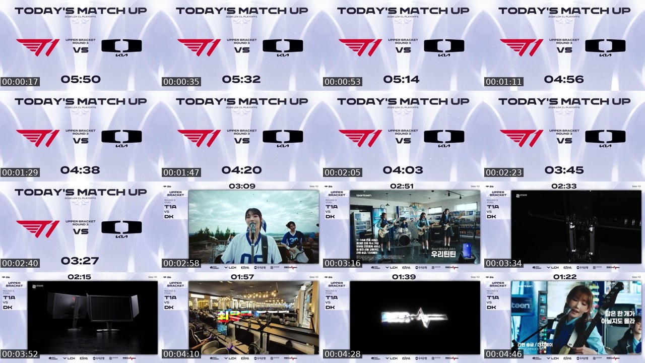Contact-sheet preview of LCK_CL's SOOP Live recording