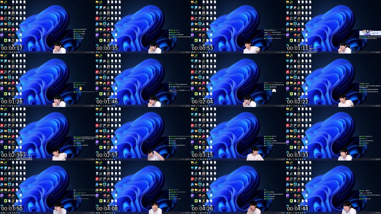 Contact-sheet preview of Calm_김윤환's SOOP Live recording